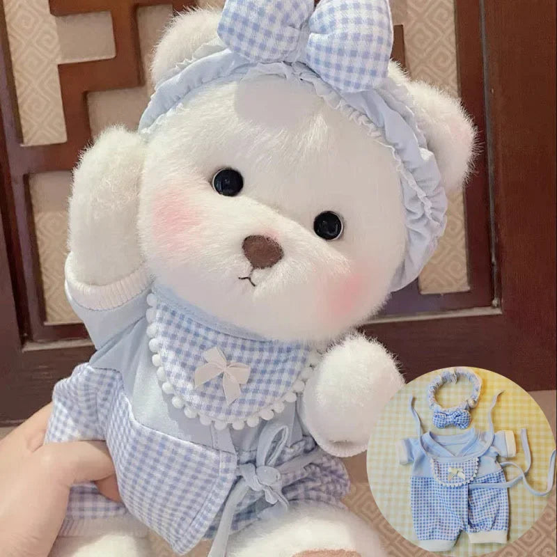 Teddy Bear Plush Doll with Changeable Clothes