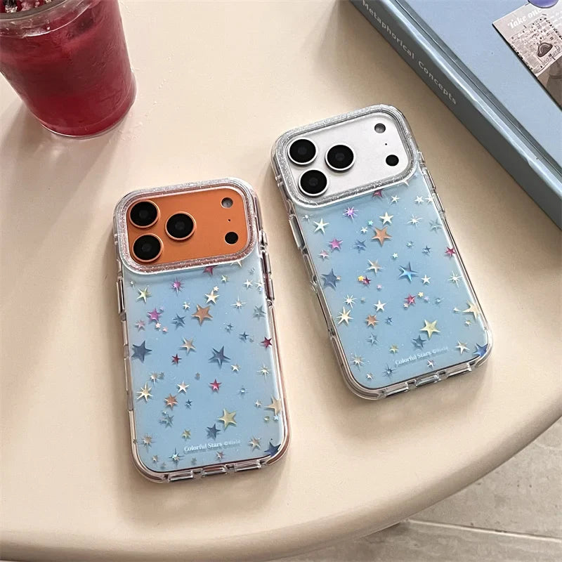 Korean Glitter Cute Star Phone Case For iPhone