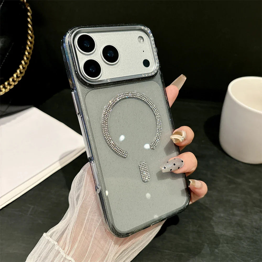 Luxury Diamond Glitter For Magsafe Case For iPhone