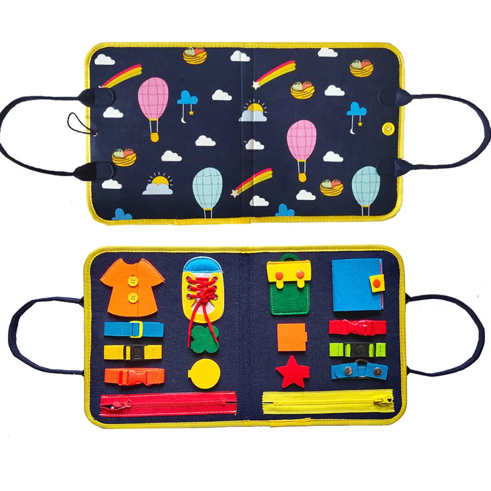 Busy Board Felt Cloth Book – Educational Toy for Toddlers
