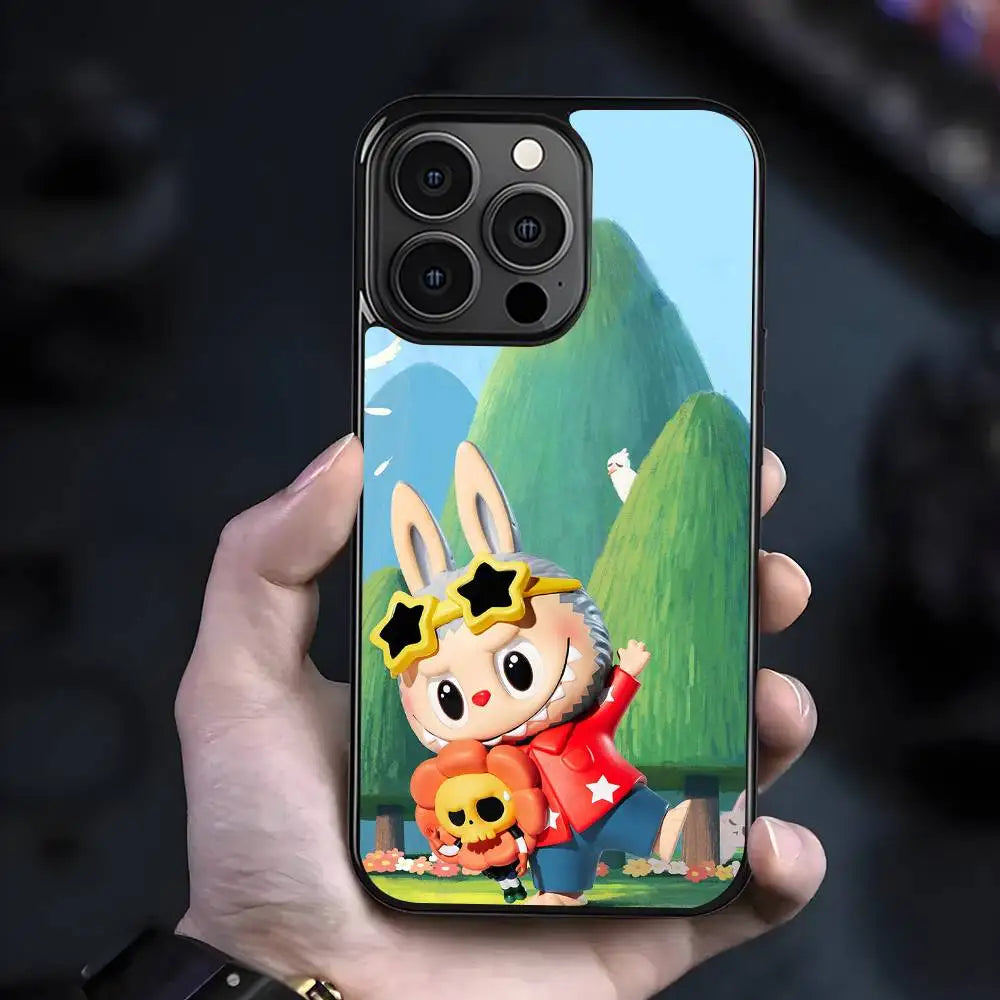 Cute Dolls LABUBU Coffee Phone Case Suitable For iPhone