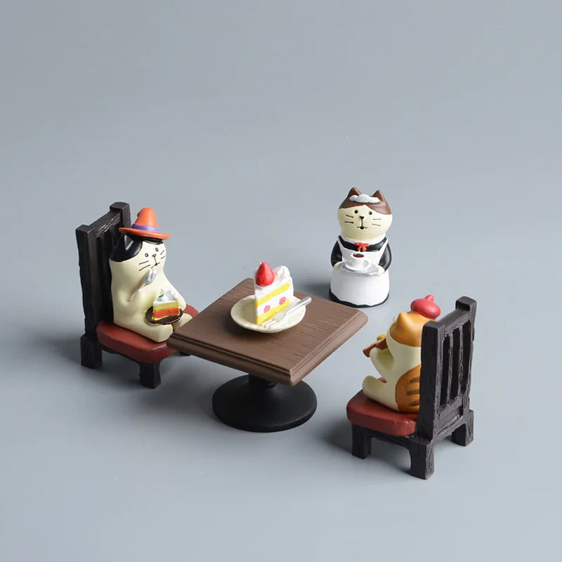 Japanese Cat Statue Miniature Fairy Garden Decor