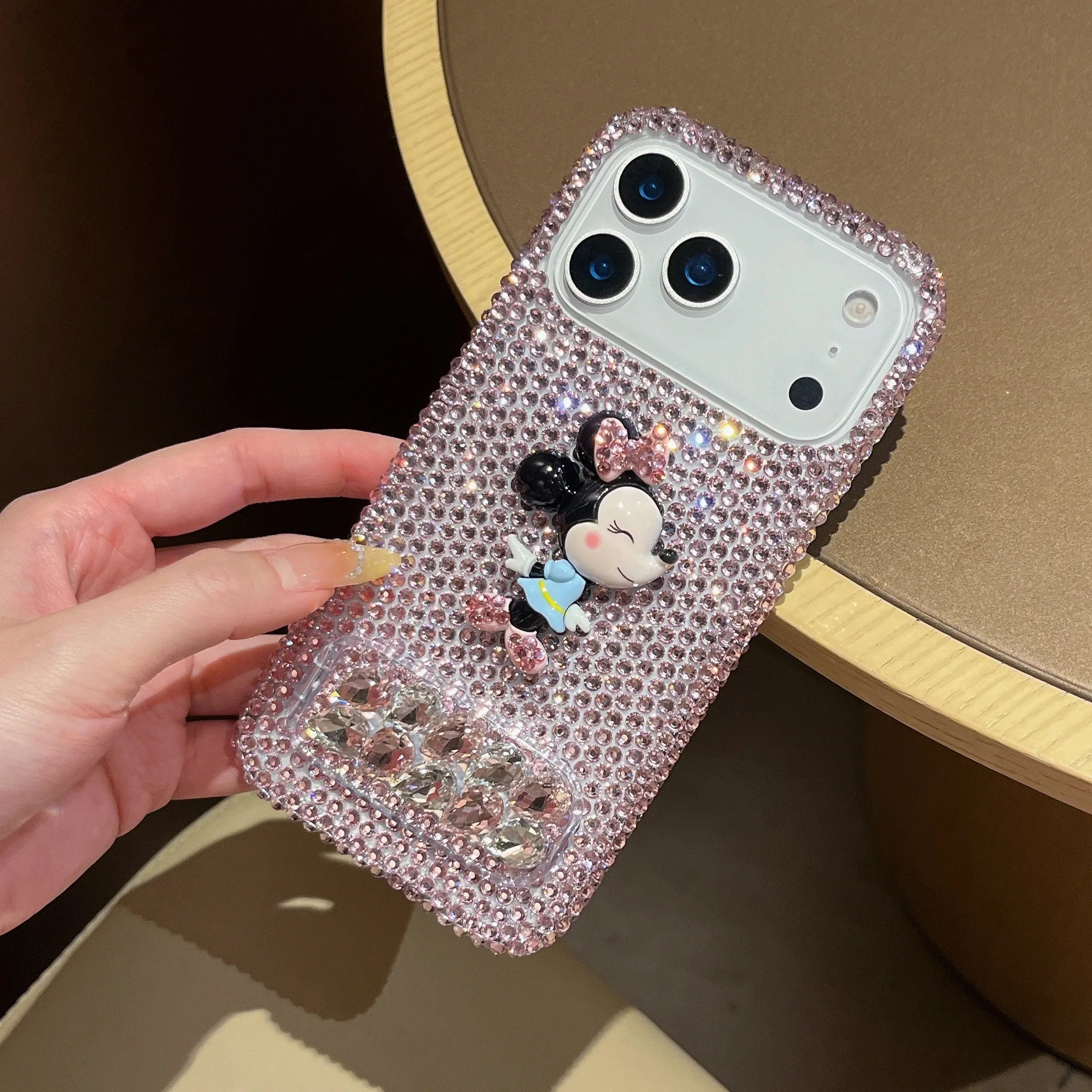Kawaii Minnie Rhinestone Bling Crystal Phone Case For iphone