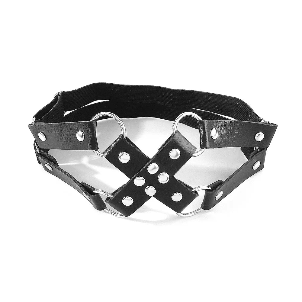 Punk Goth Faux Leather Thigh Garter