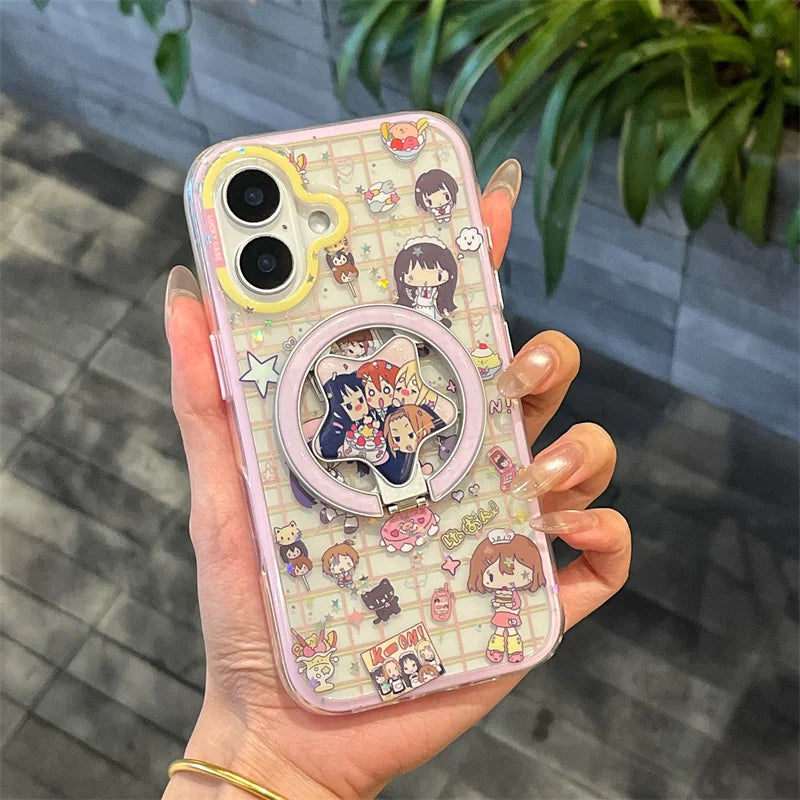 Japanese Cartoon Anime Girls Magnetic Phone Case For iPhone