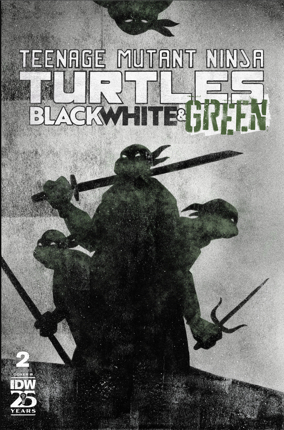 Teenage Mutant Ninja Turtles: Black, White, and Green #2 Variant B (Love) (06/19/2024)