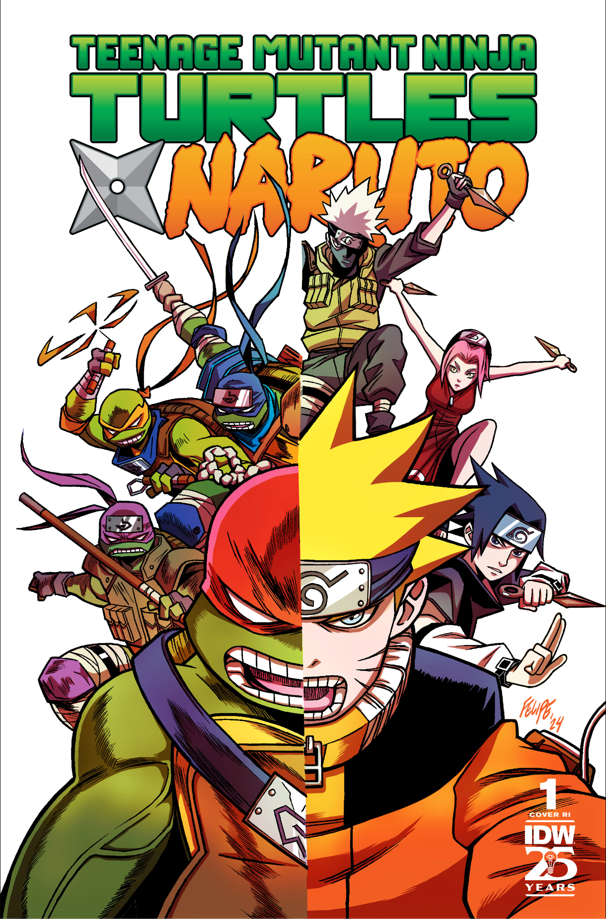 Teenage Mutant Ninja Turtles x Naruto #1 Variant RI (25) (Smith)[1:25] CB  (11/13/2024) (11/20/2024)