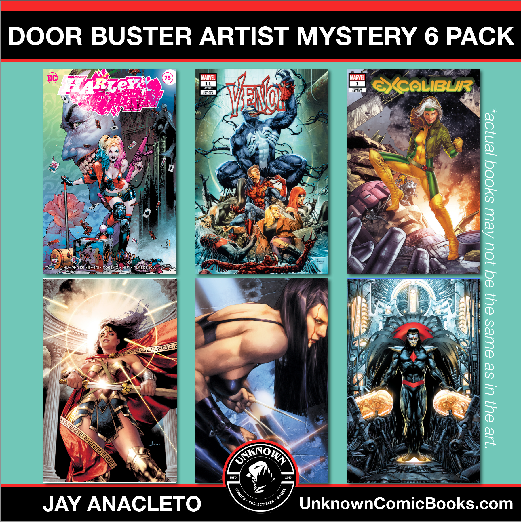 [6 PACK] BF DOOR BUSTER  MYSTERY THEMED 👉🎨  JAY ANACLETO ARTIST EXCLUSIVE [3T/3V] (12/18/2024)