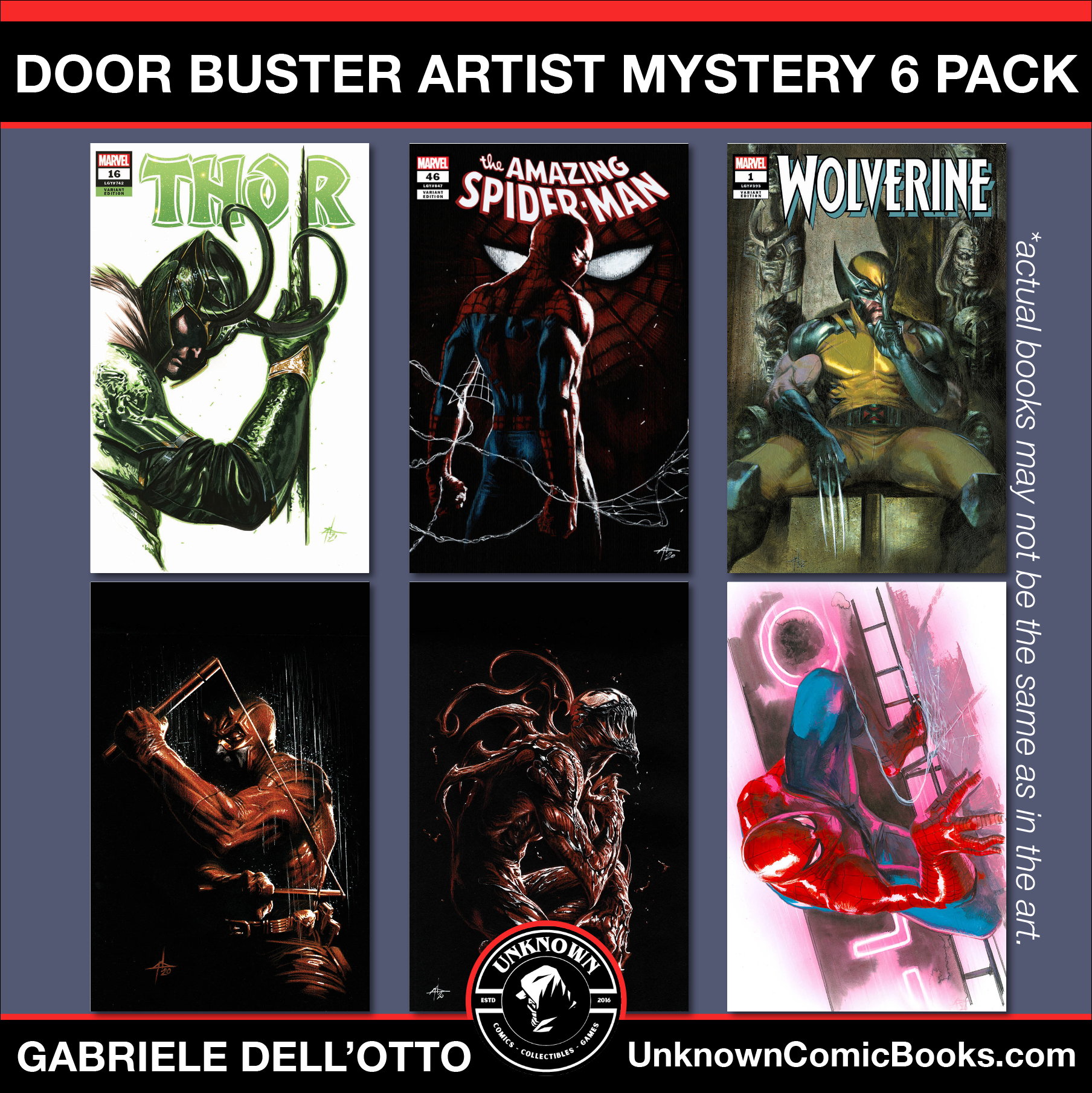 [6 PACK] BF DOOR BUSTER  MYSTERY THEMED 👉🎨 GABRIELE DELL'OTTO ARTIST EXCLUSIVE [3T/3V] (12/18/2024)