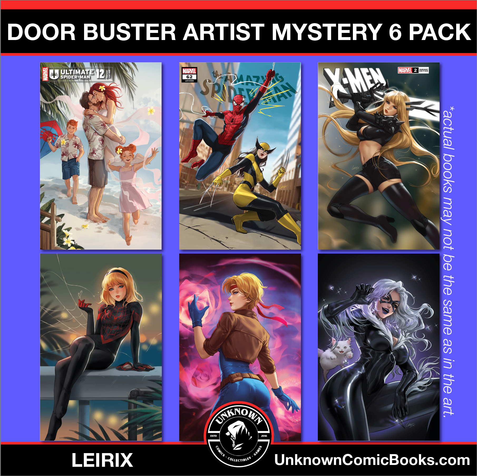 [6 PACK] BF DOOR BUSTER  MYSTERY THEMED 👉🎨 LEIRIX ARTIST EXCLUSIVE [3T/3V] (12/18/2024)