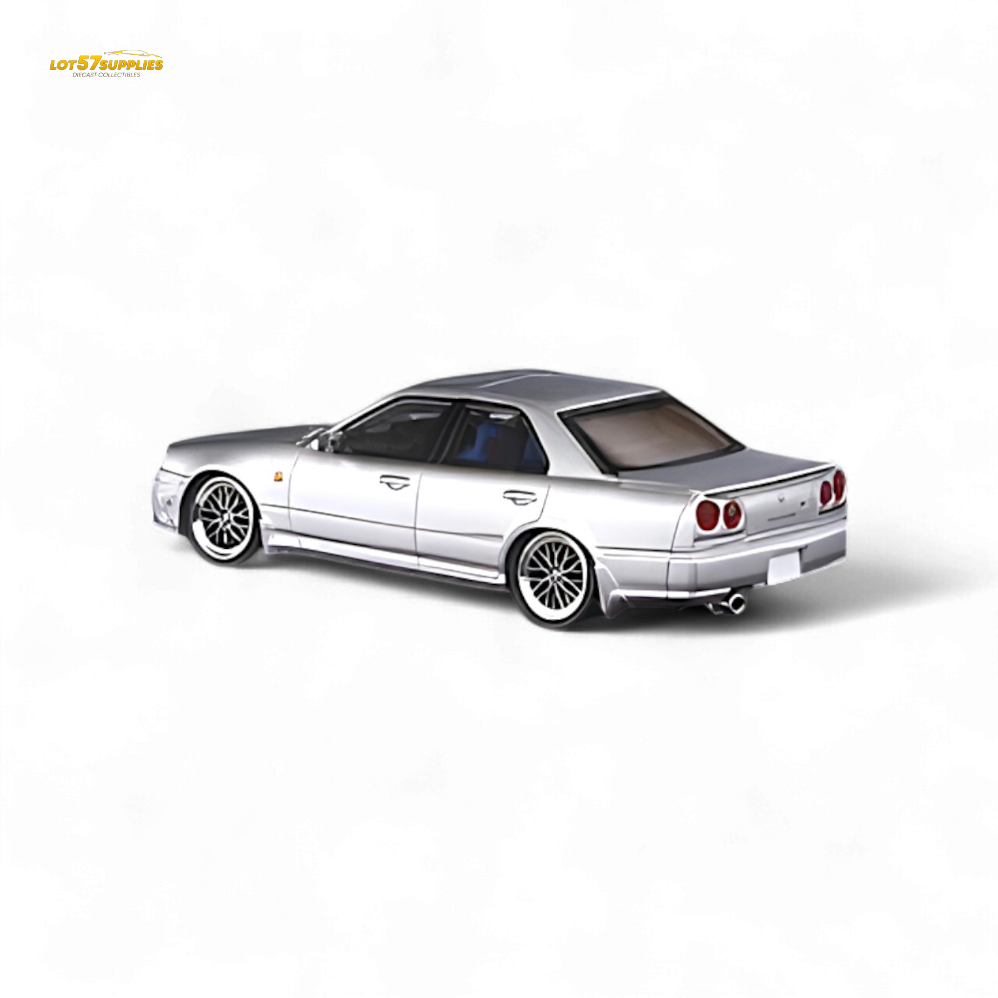 Mortal ER34 SKYLINE 25GT-t AIT Exhibition Model Ordinary Silver 1:64