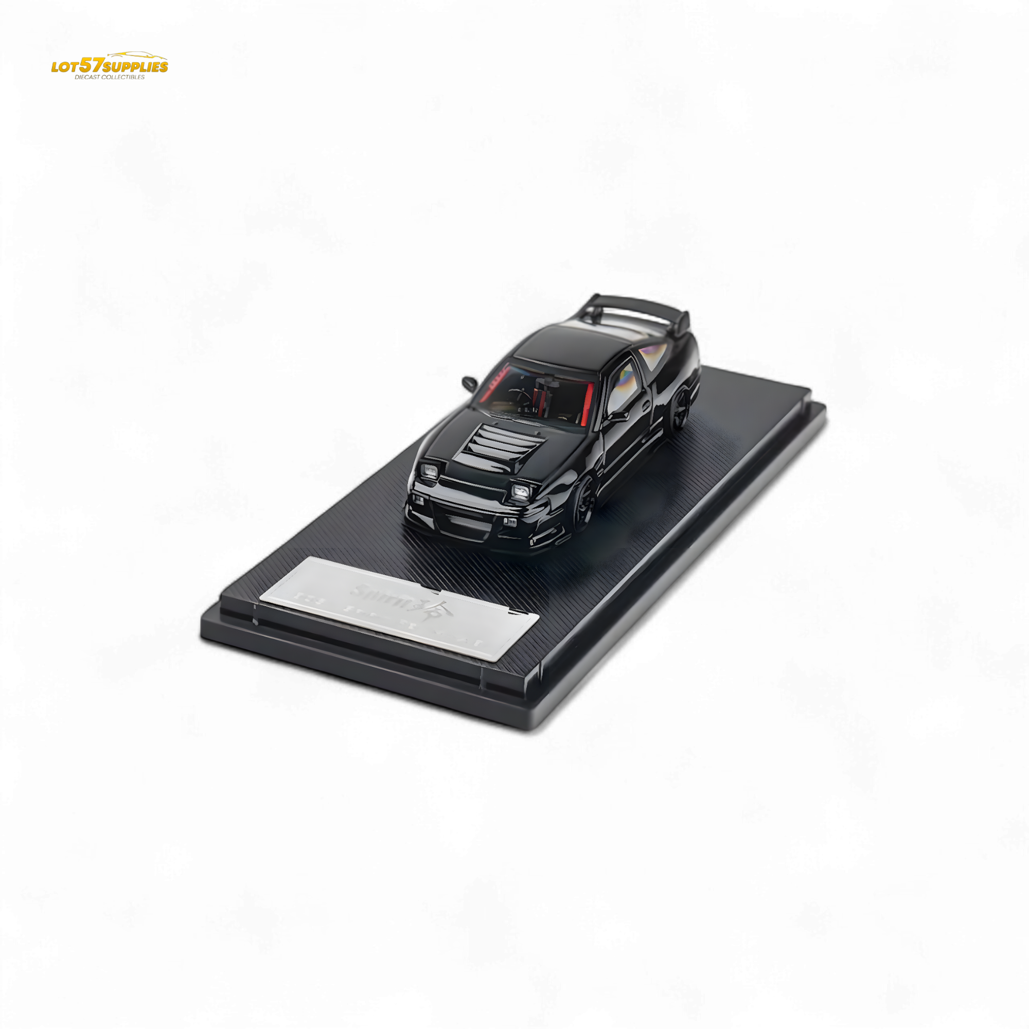 MicroTurbo Custom 180SX Type X Metallic Black MIYABI 1:64