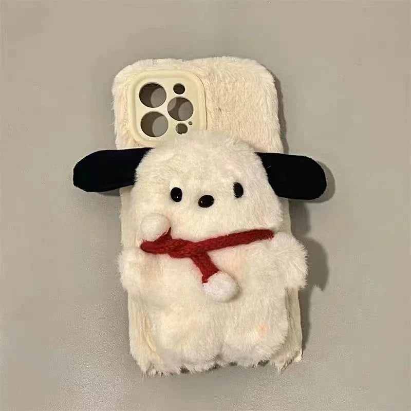 Sanrio Hello Kitty Plush Phone Case For iPhone Mobile Phone Pochacco Case