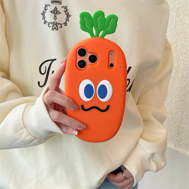 Fashion Cute 3D Carrot Phone Case For iPhone