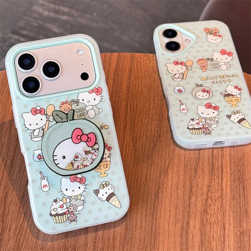 Korean Mint Green Hellokitty Phone Case For iPhone
