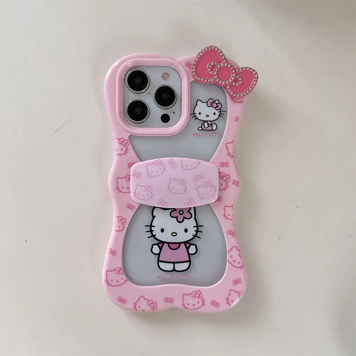 New Black Wind Bow Style Lace Kitty Cat Phone Case For iPhone