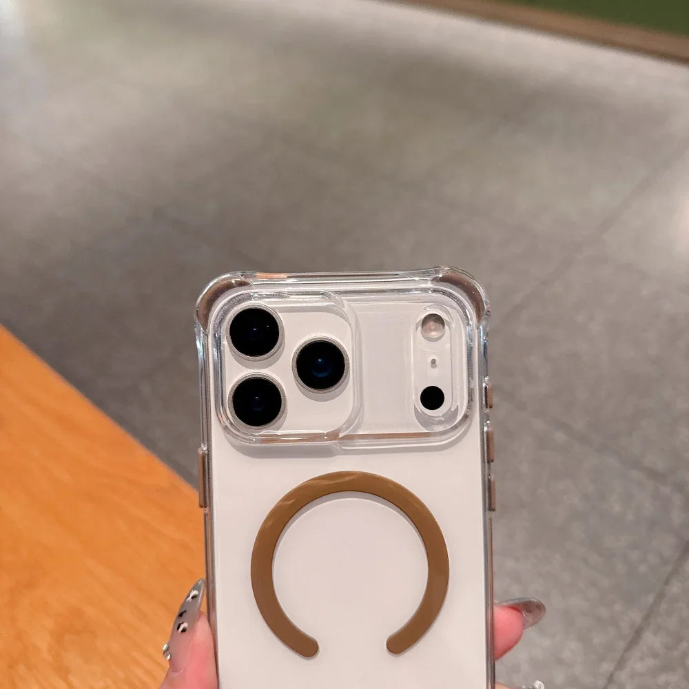 Frame Bumper Transparent For MagSafe Case For iPhone