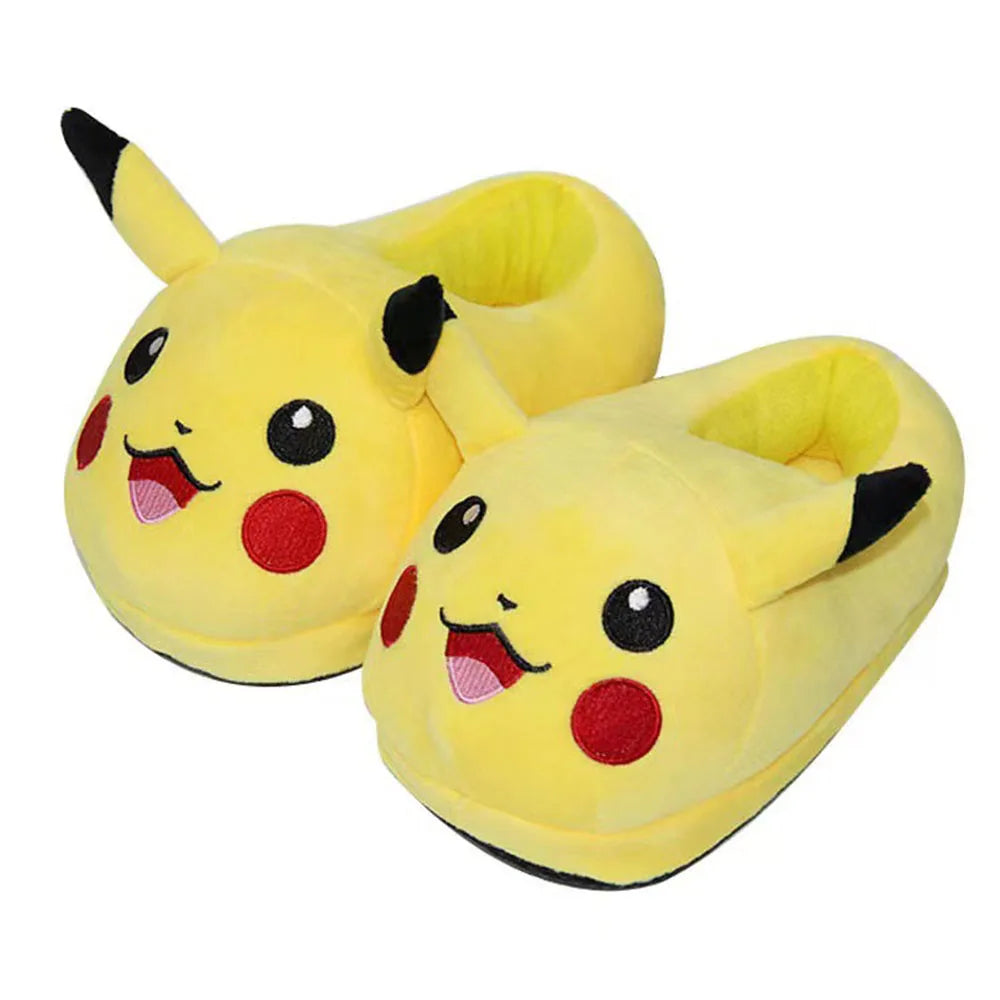Pikachu Pokemon  Warm Plush Indoor Slippers