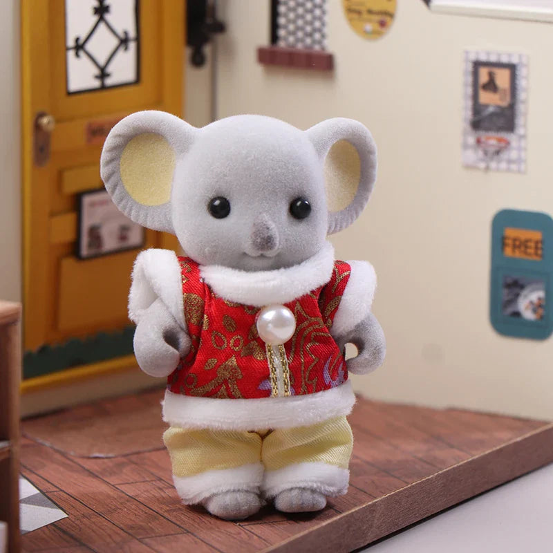 Miniature Dollhouse Rabbit Family Critters – DIY Playset for Kids