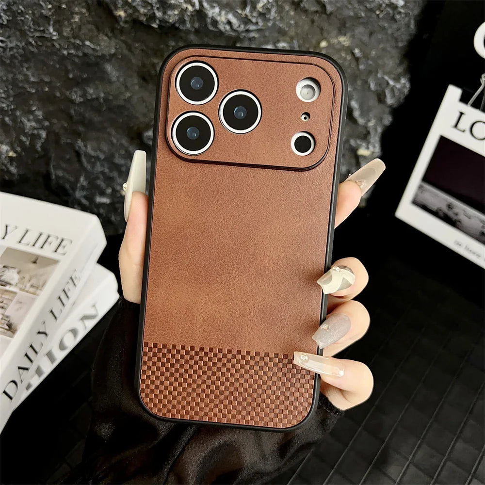 Luxury Soft Leather Case For iPhone