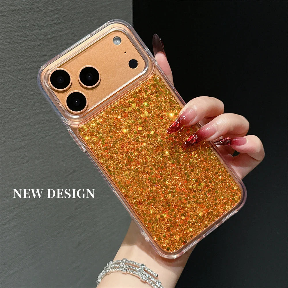 Luxury Bling Glitter Sequin Clear Phone Case For iPhone