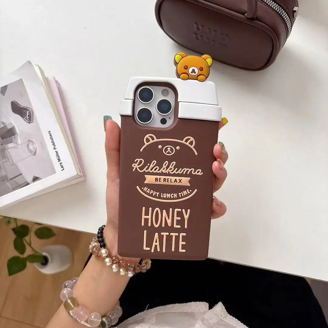 Rilakkuma So Cute 3D Cartoon Phone Case For iPhone