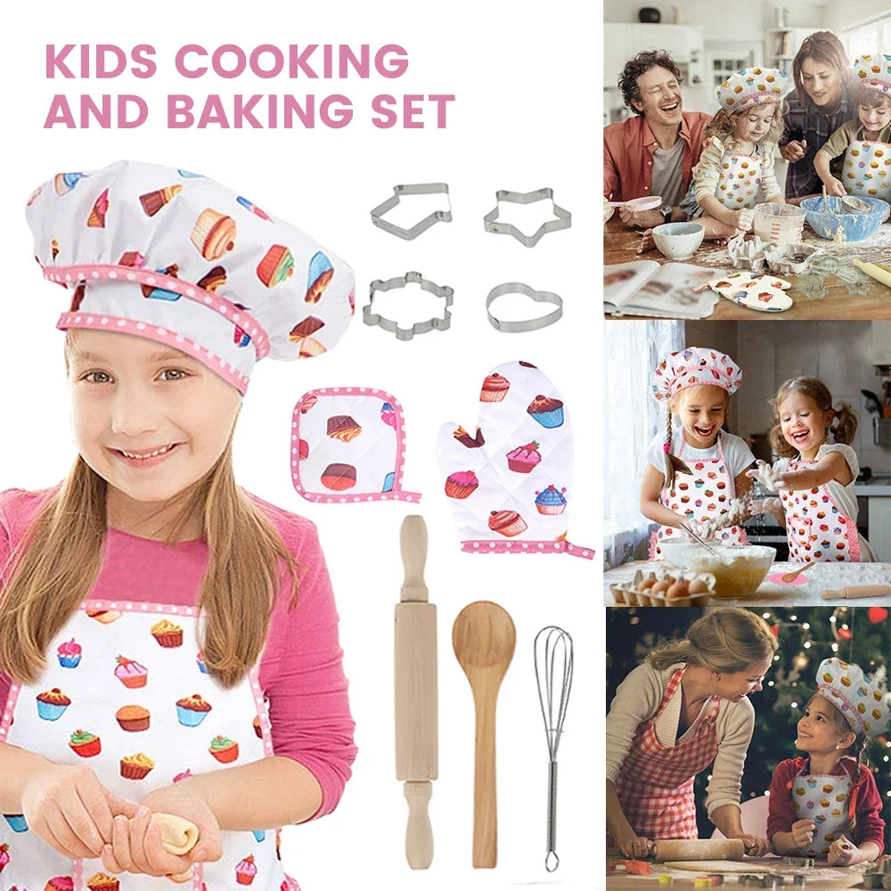 Kids Chef Costume Baking Play Set – Pretend Cooking Toys