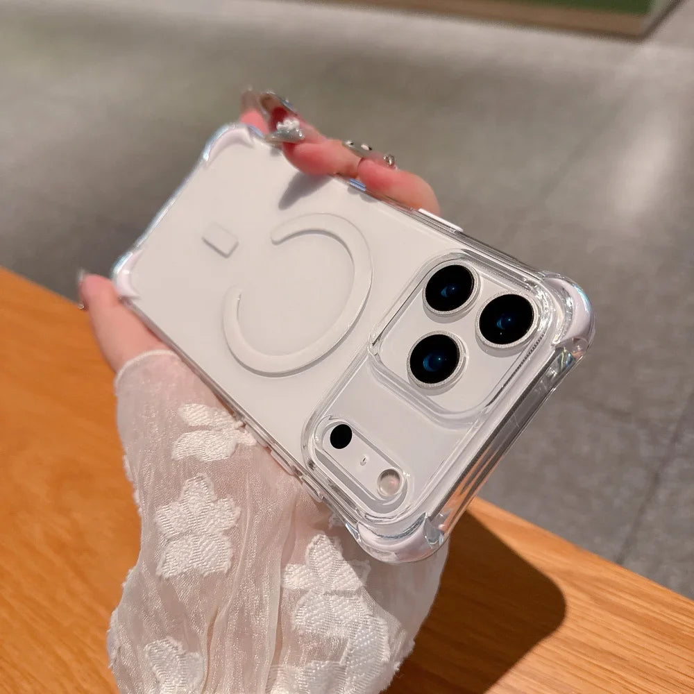 Frame Bumper Transparent For MagSafe Case For iPhone