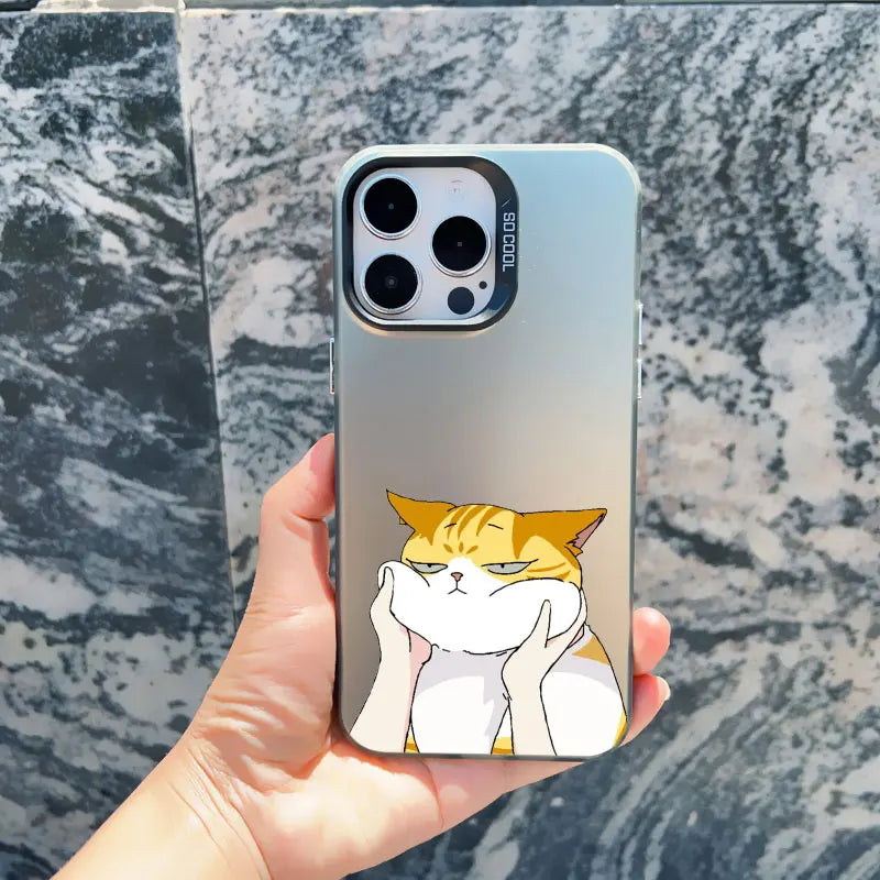 Naughty Kitten Funny Cat Art Phone Case For iPhone