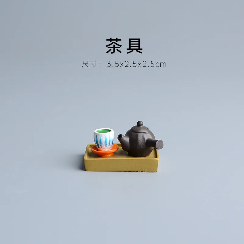 Japanese Cat Statue Miniature Fairy Garden Decor