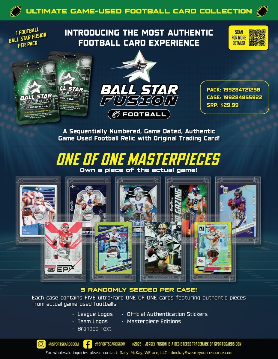 2025 BALL STAR FUSION - FOOTBALL EDITION - CASE (100 PACKS)
