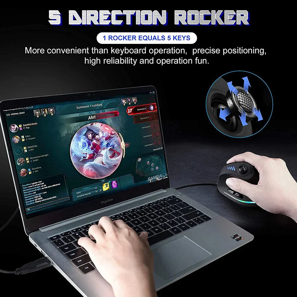 Vertical Wired Joystick Gaming Mouse
