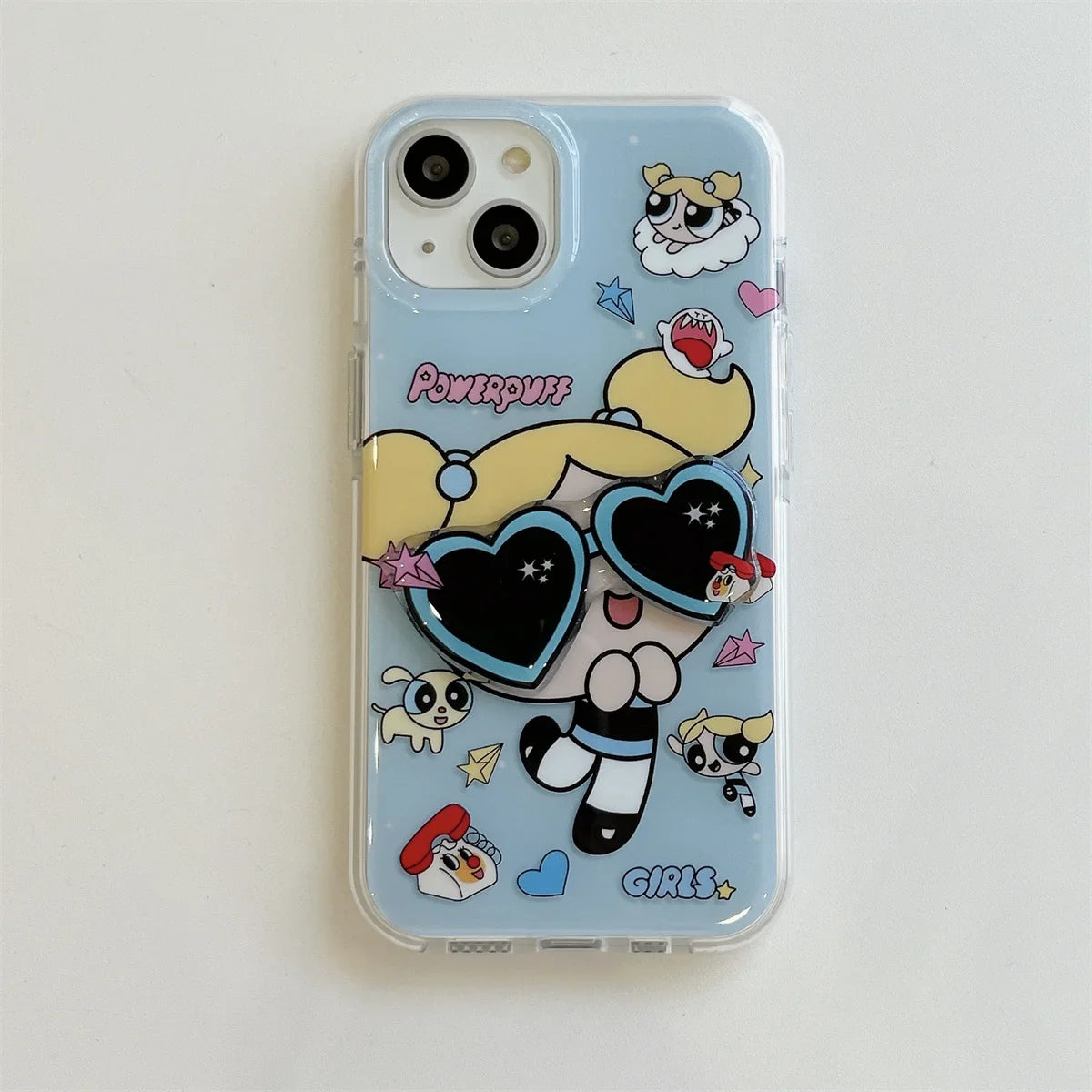 Korean Cartoon Three-dimensional Eyes Phone Case For iPhone