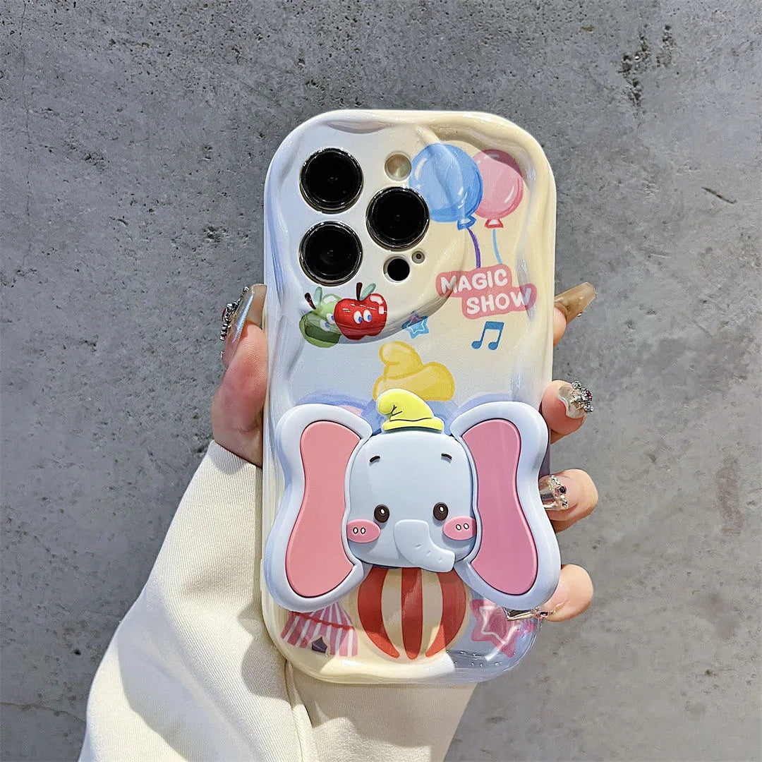 Cute Elephant Ear Holder Cartoon Phone Case