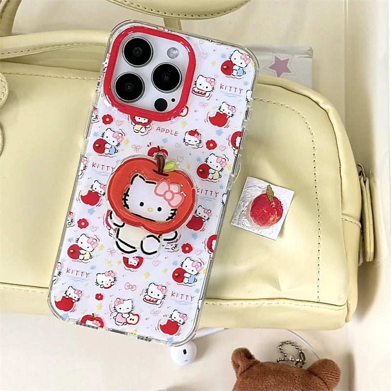 Fashion Cute Hellokitty Magnetic Phone Case For iPhone