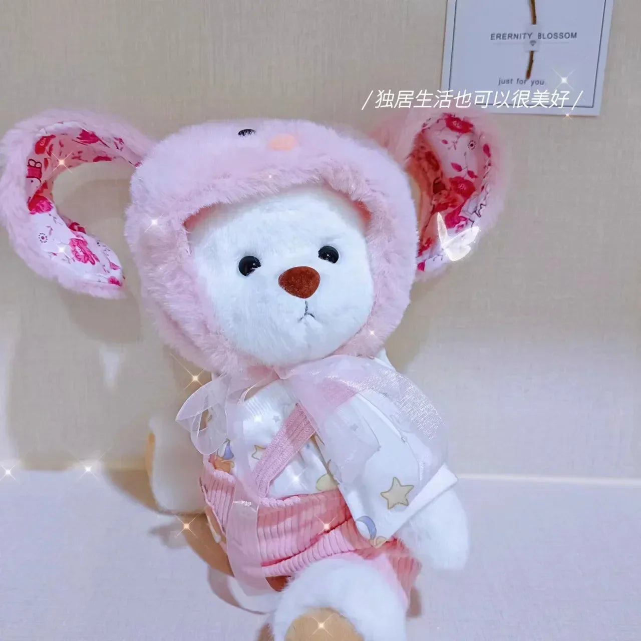 Teddy Bear Plush Doll with Changeable Clothes