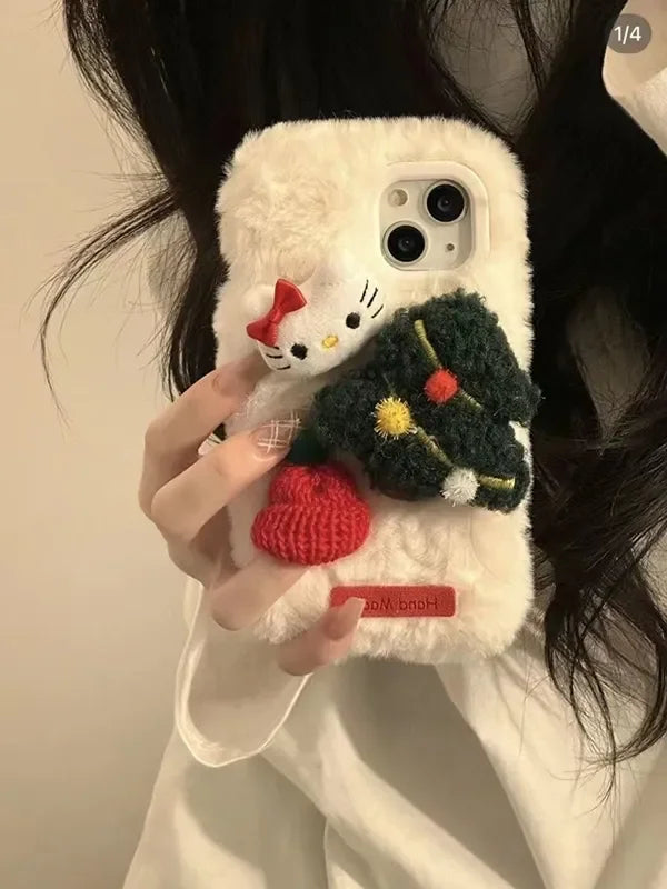 Sanrio Hello Kitty Plush Phone Case For iPhone Mobile Phone Pochacco Case