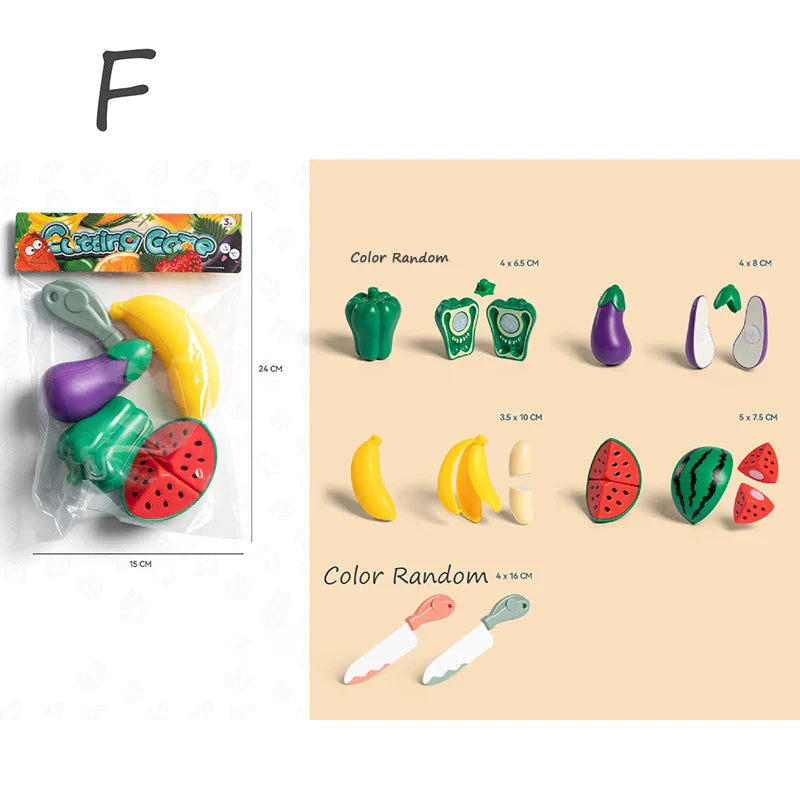 Kids Pretend Play Kitchen Set – Simulation Fruits and Vegetables Toys