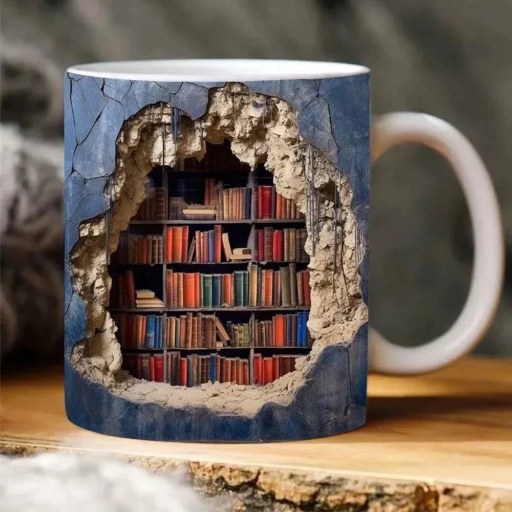 Bookshelf Coffee Mug
