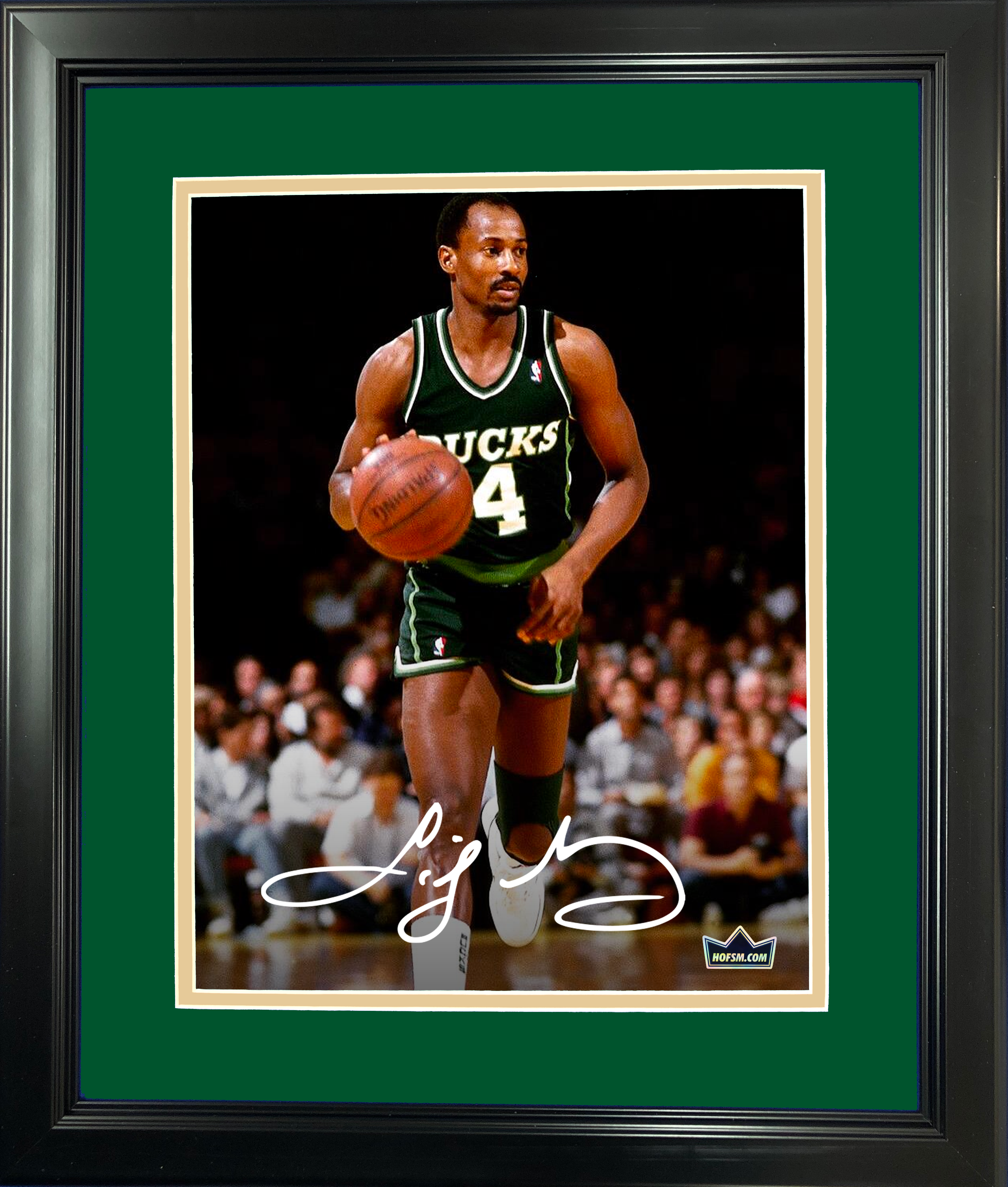 Framed Sidney Moncrief Facsimile Laser Engraved Signature Auto 11"x14"Basketball Photo HOFSM Holo