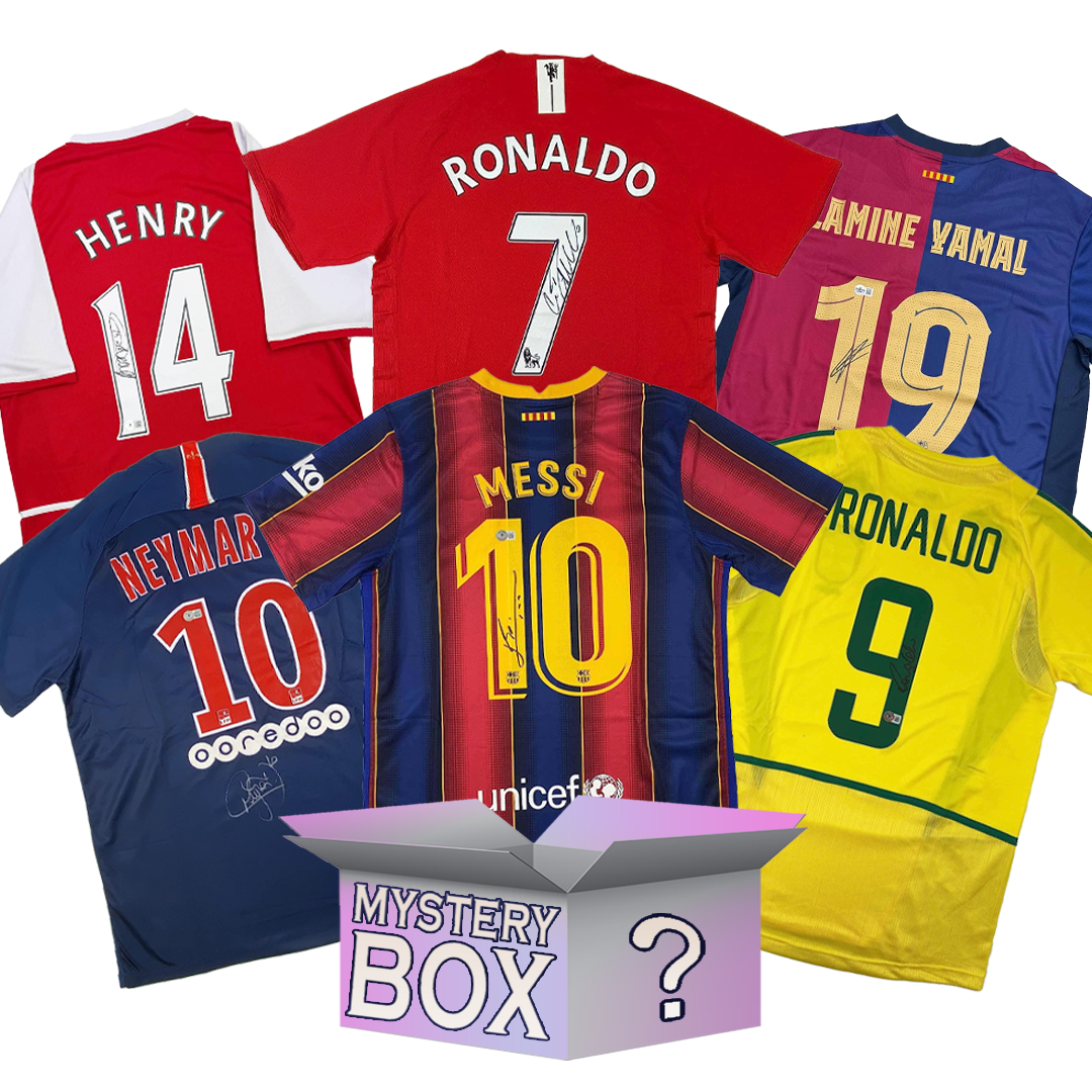 Soccer Legends Autographed/Signed Jersey Mystery Box with PSA JSA or Beckett COA