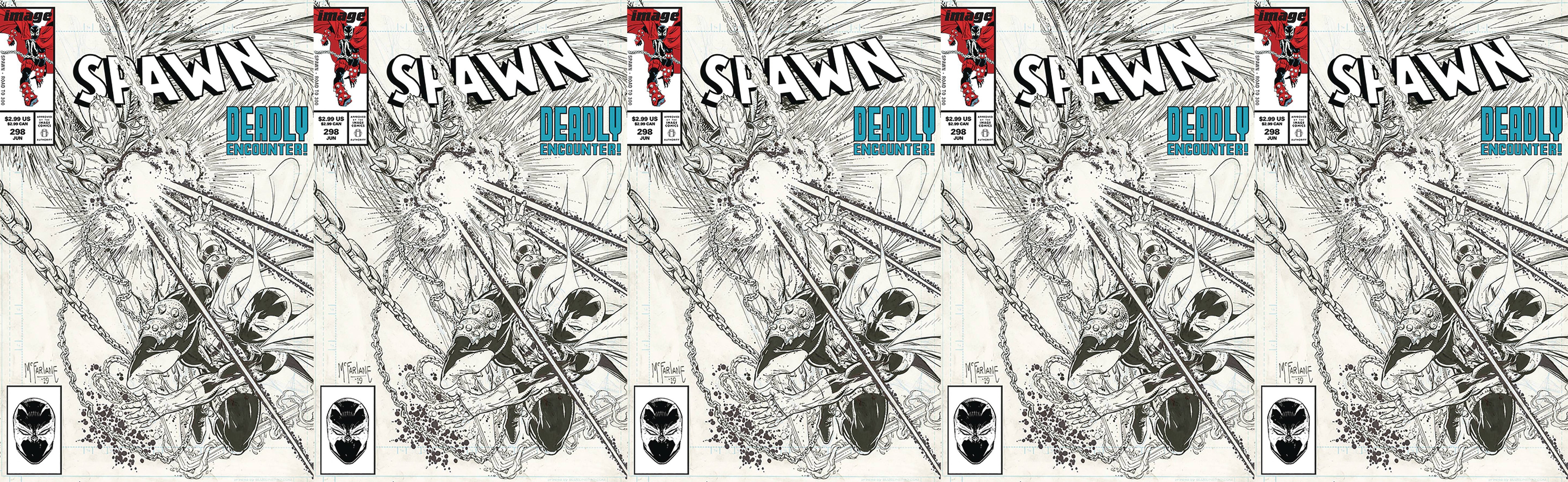 SPAWN #298 C B&W Todd MCFARLANE Amazing Spider-Man 298 Homage Variant (06/26/2019) IMAGE