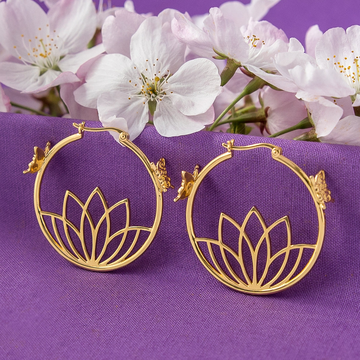 League of Legends X RockLove SPIRIT BLOSSOM Syndra Hoop Earrings