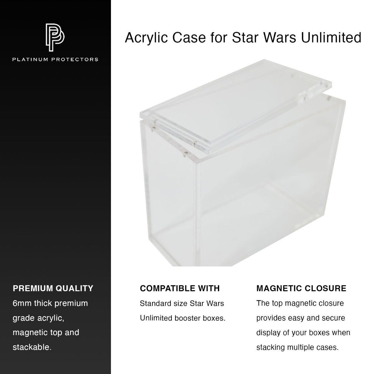 Star Wars Unlimited Booster Box Acrylic Display Case