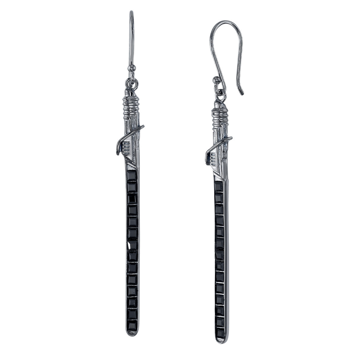 Star Wars X RockLove Darksaber Crystal Lightsaber Earrings