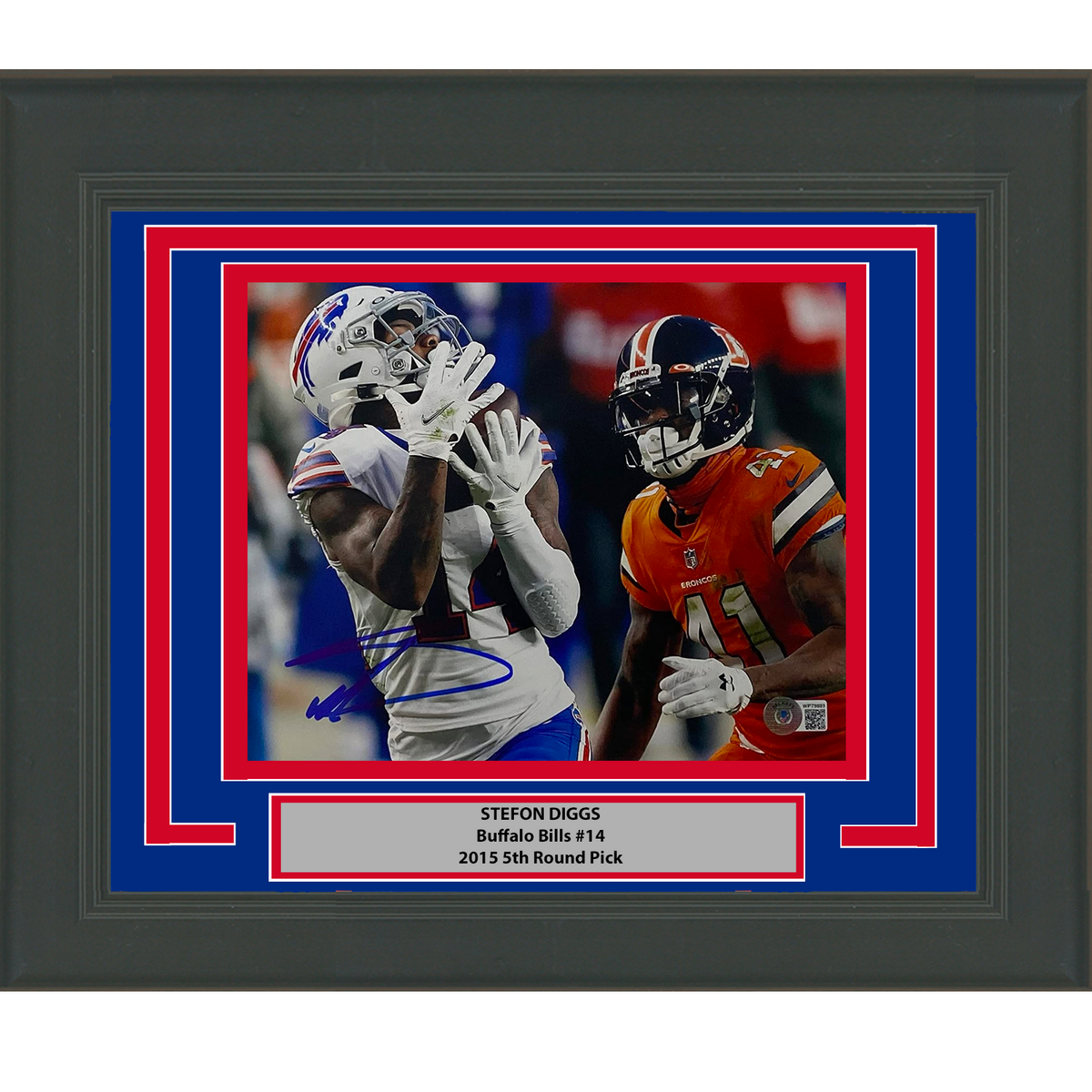 Framed Autographed/Signed Stefon Diggs Buffalo Bills 8x10 Football Photo Beckett BAS COA #2