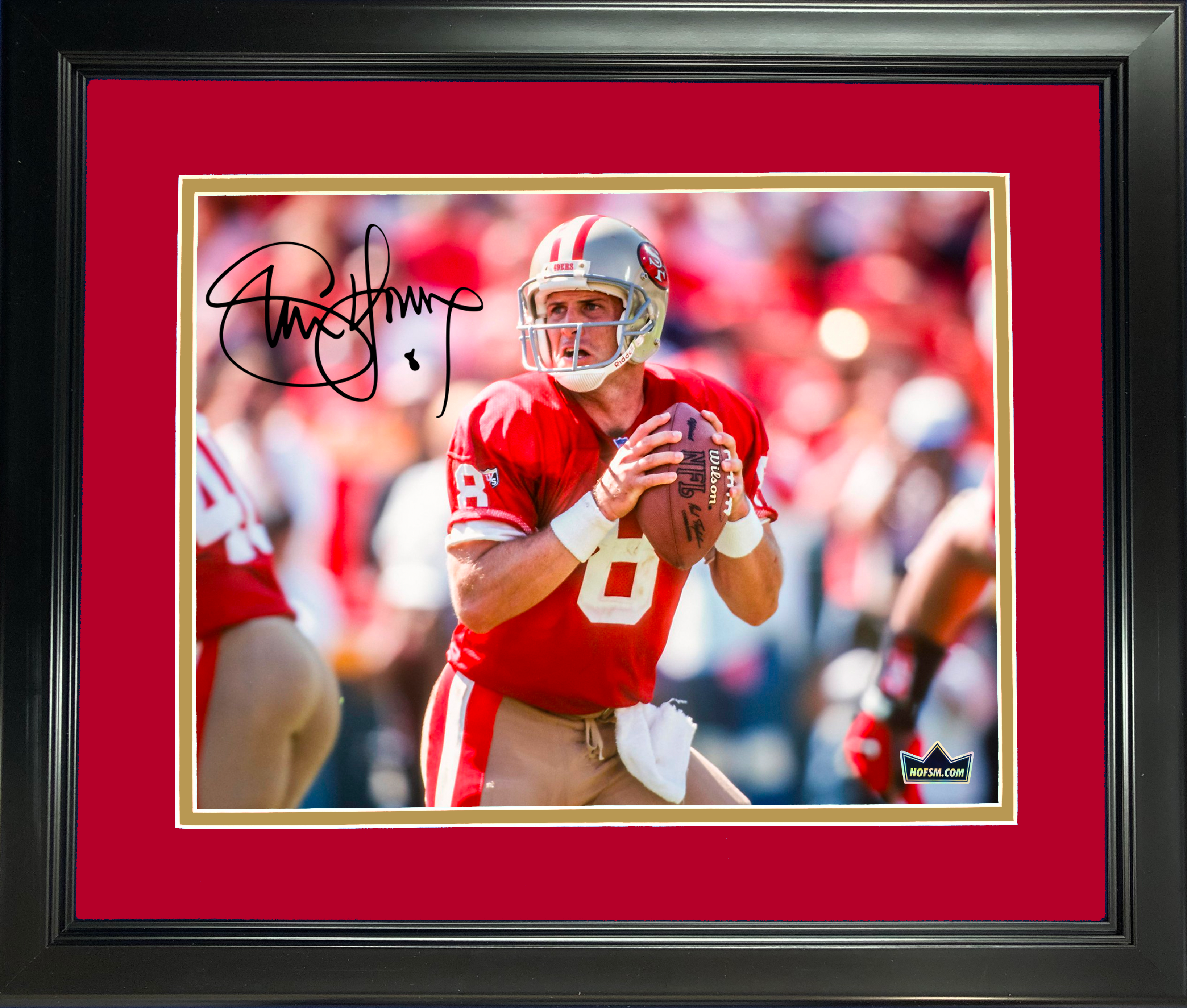 Framed Steve Young San Francisco 49ers Facsimile Laser Engraved Signature Auto 11"x14"Football Photo HOFSM Holo