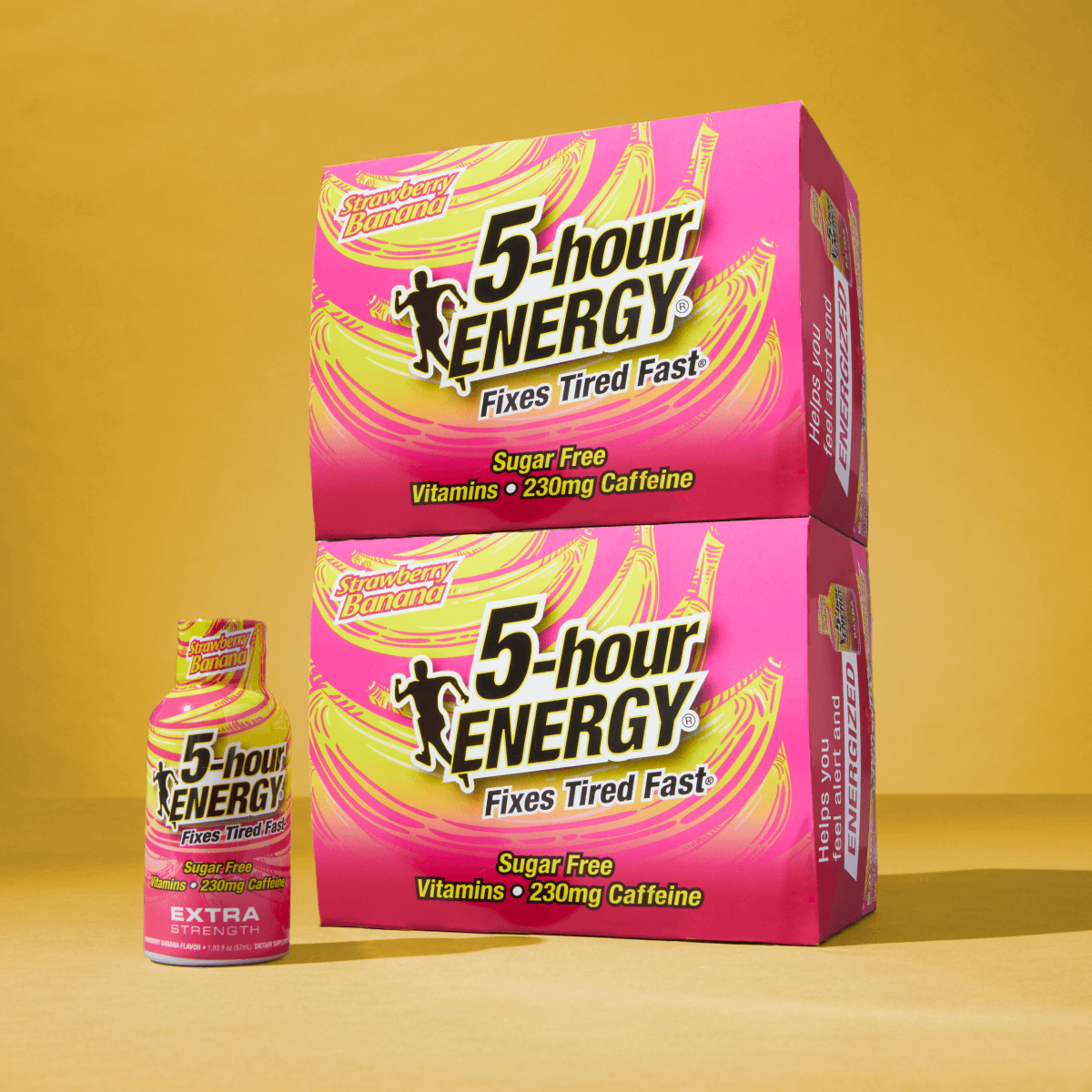 24 Pack 5-hour ENERGY Extra Strength Shots, Strawberry Banana Flavor Flavor, 1.93 Fl Oz