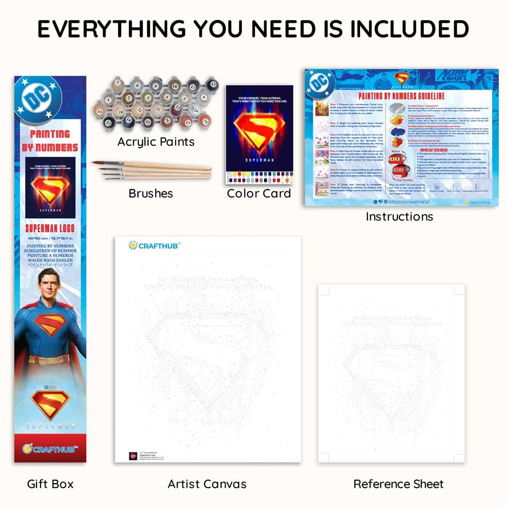 Superman Logo  - Paint By Numbers Kit