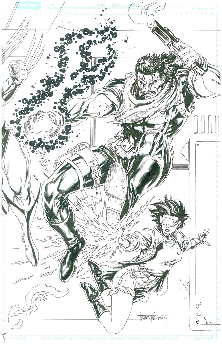 DANGER ROOM Connecting Covers by Tyler Kirkham [ORIGINAL ART] [9 PIECES OF ART]